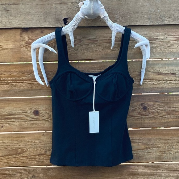 Z Supply Tops - Black "Z Supply" Bustier Tank